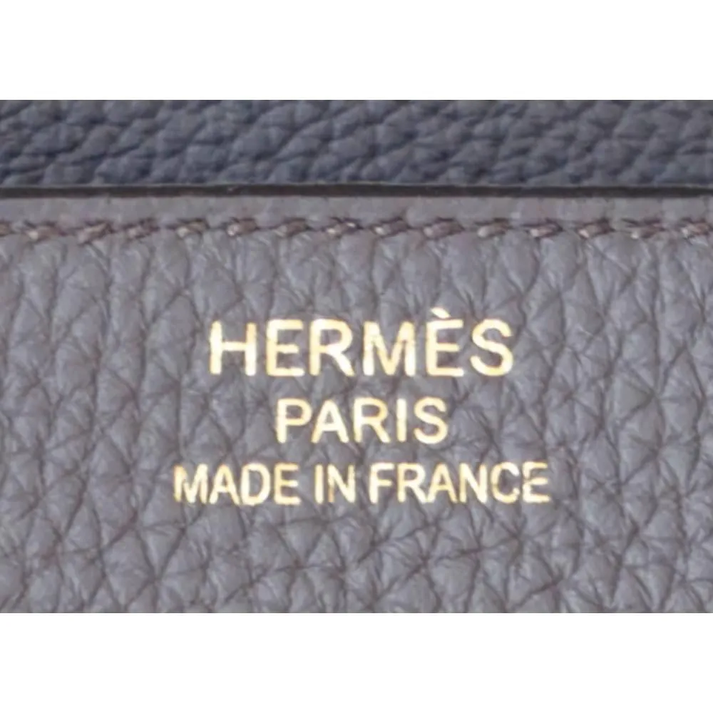 Hermes Etain Togo Tin Grey 35cm Birkin Gold Hardware GHW X Stamp