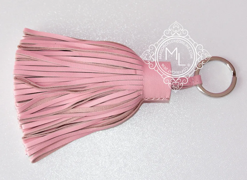 Hermes Rose Sakura Carmen Alto Keychain Bag Charm