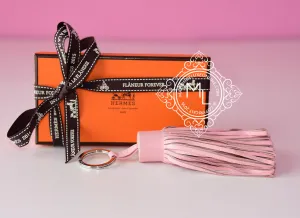 Hermes Rose Sakura Carmen Alto Keychain Bag Charm