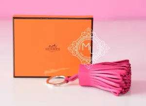 Hermes Rose Shocking Carmen Keychain Bag Charm