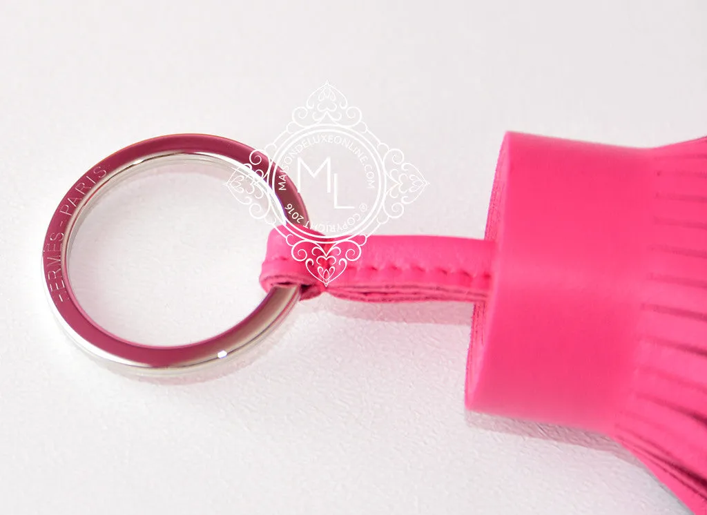 Hermes Rose Shocking Carmen Keychain Bag Charm