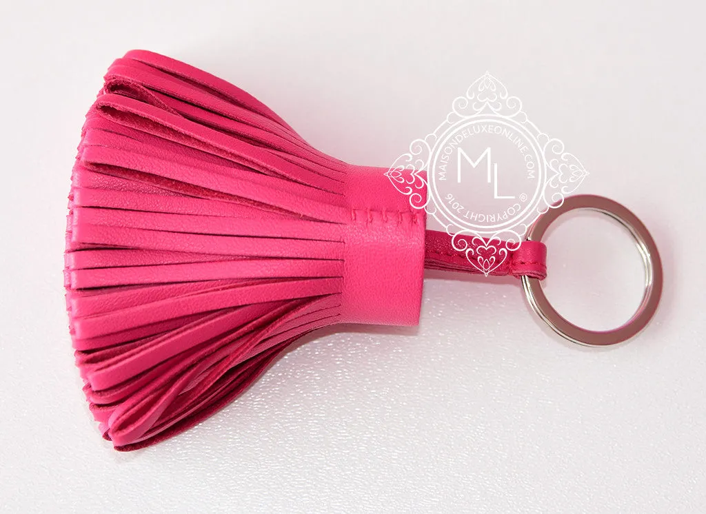 Hermes Rose Shocking Carmen Keychain Bag Charm