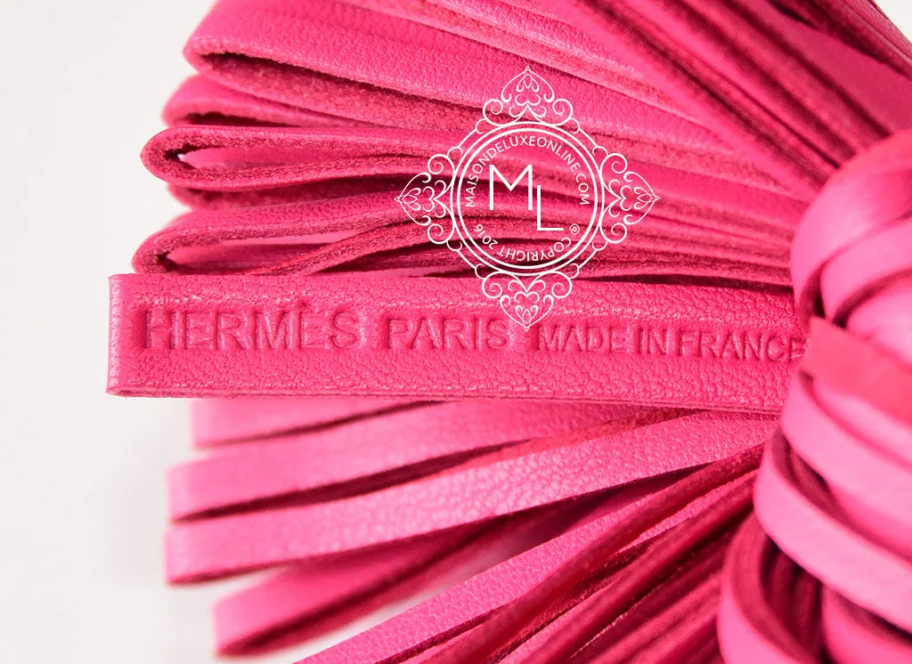 Hermes Rose Shocking Carmen Keychain Bag Charm