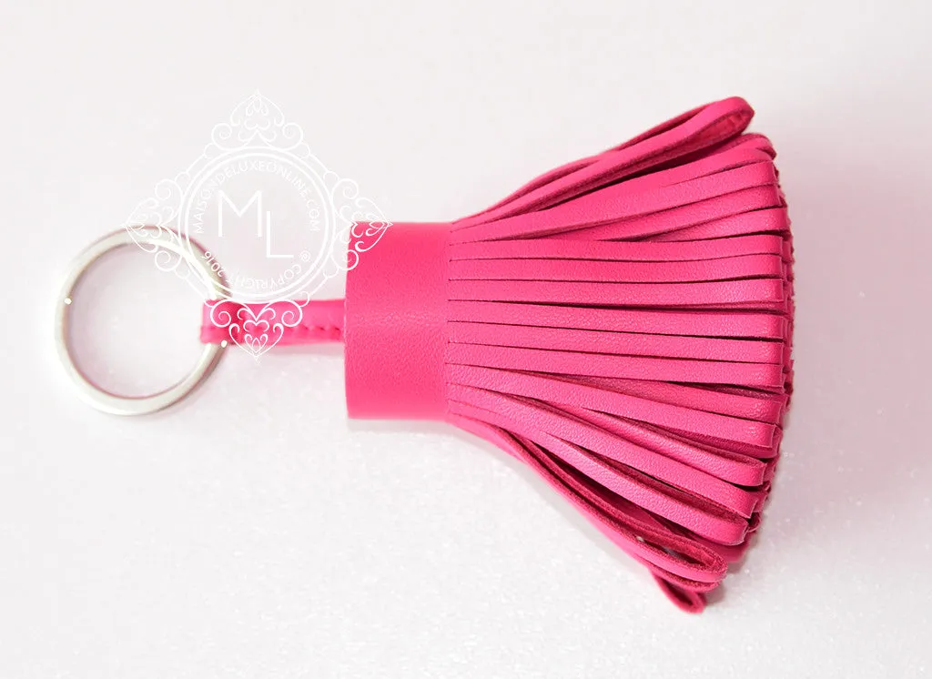Hermes Rose Shocking Carmen Keychain Bag Charm