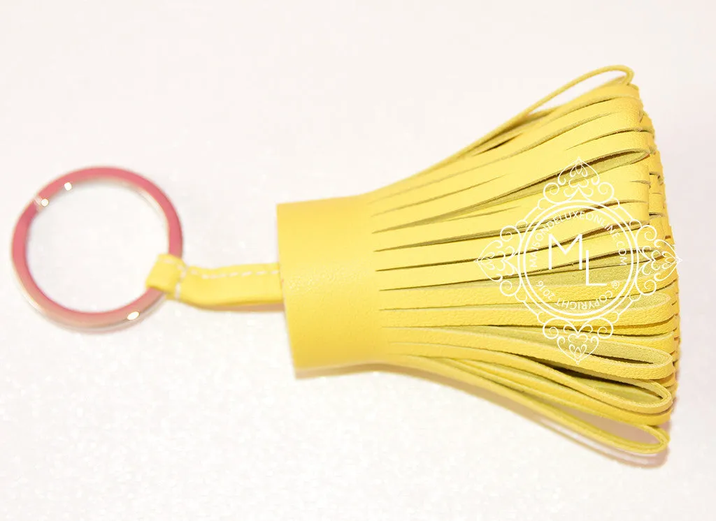 Hermes Soufre Yellow Carmen Keychain Bag Charm