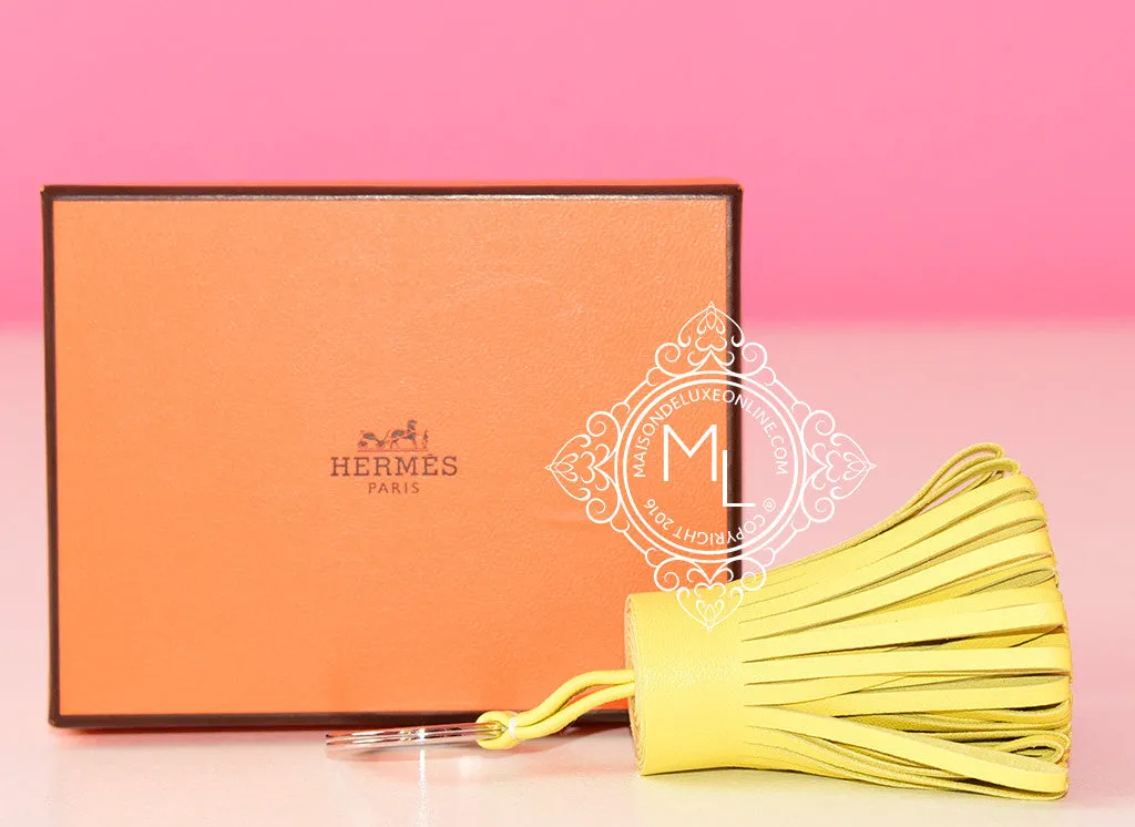 Hermes Soufre Yellow Carmen Keychain Bag Charm