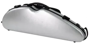 HQ Polycarbon Violin Case HalfMoon 4/4 - Brushed Silver