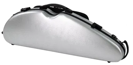 HQ Polycarbon Violin Case HalfMoon 4/4 - Brushed Silver