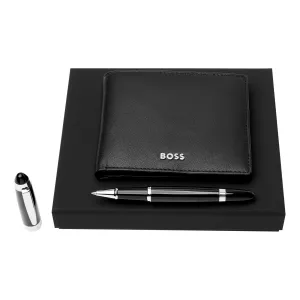 HUGO BOSS HPRW501 - Set HUGO BOSS Black (rollerball pen & wallet)