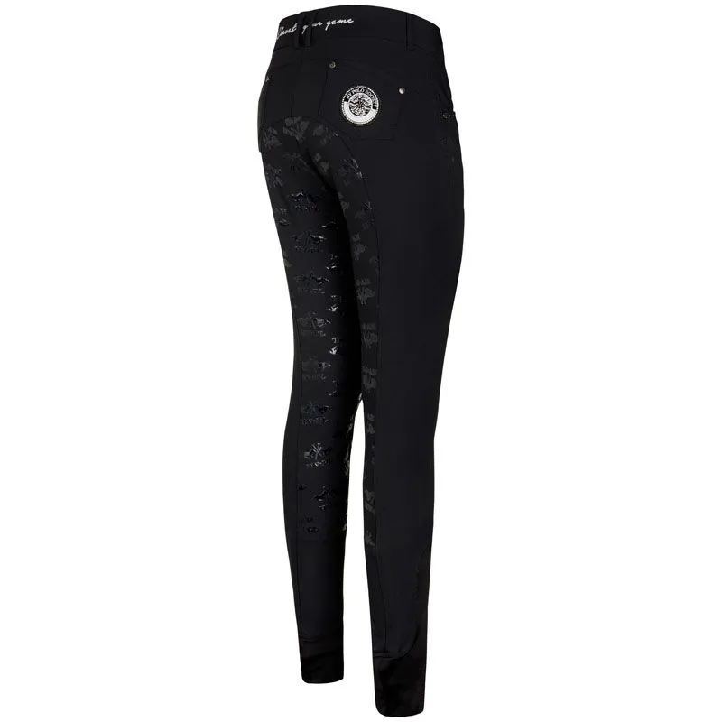 HV Polo black Dolores full grip riding breeches