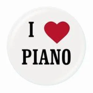 I Love Piano Button