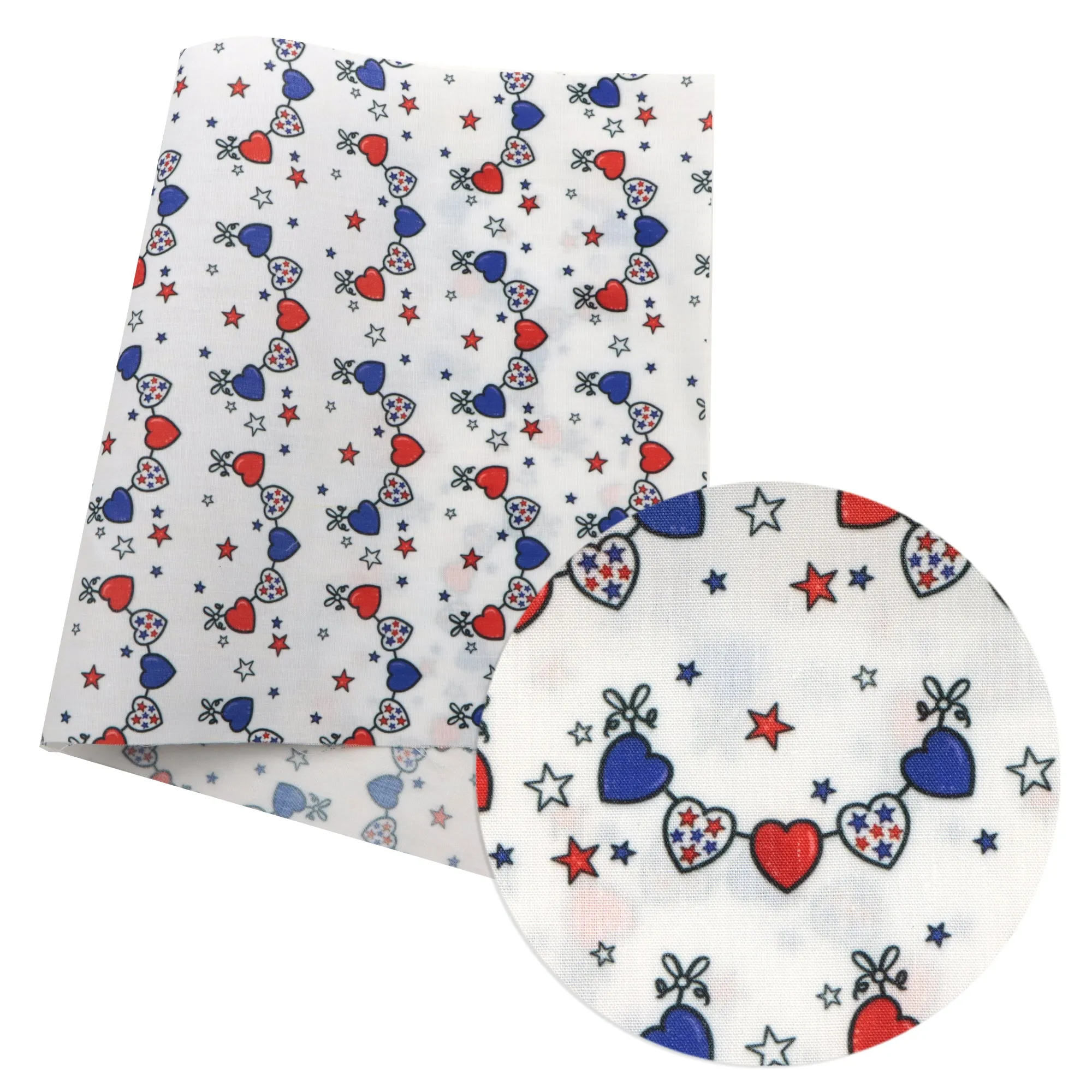 Independence Day (4 of july) Theme Printed Fabric