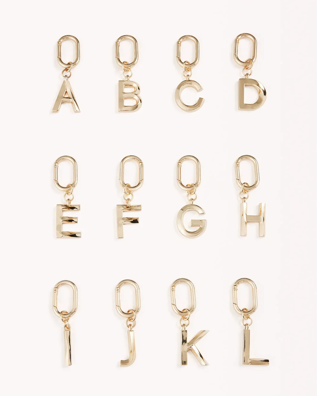 INITIAL BAG CHARM - GOLD