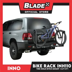 Inno Bike Rack Tire Hold Hitch Mount INH110 1-1/4 and 2 Hitches Platform Rack (1) Bike- E-Bike, Fat Tire, Full Suspension, Carbon Compatible