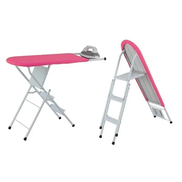 Ironing Table Board With 3 Steps Foldable Ladder - 150Kg