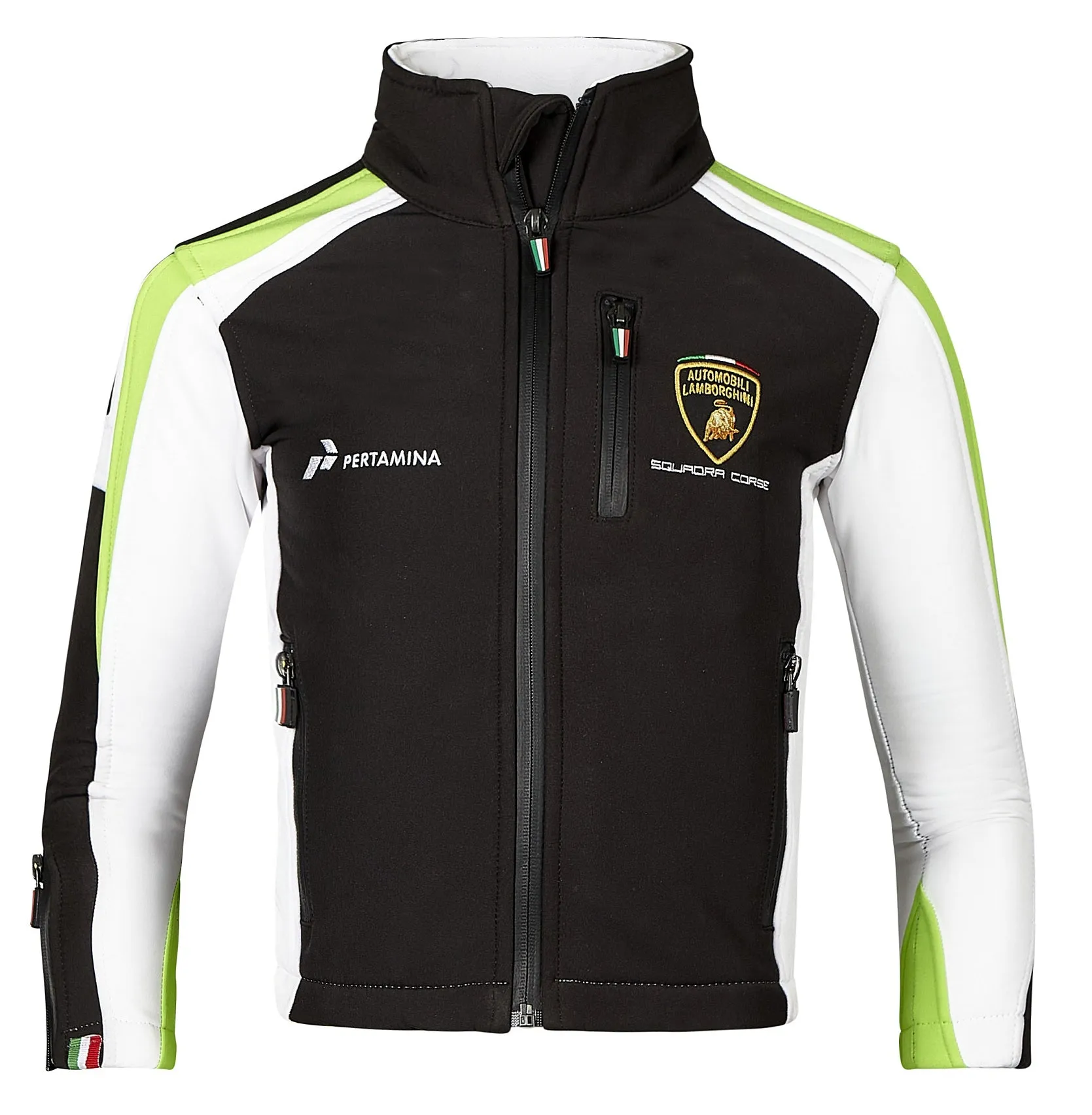 JACKET Coat Childrens Automobili Lamborghini Stripe Kids Black NEW Age 9-10