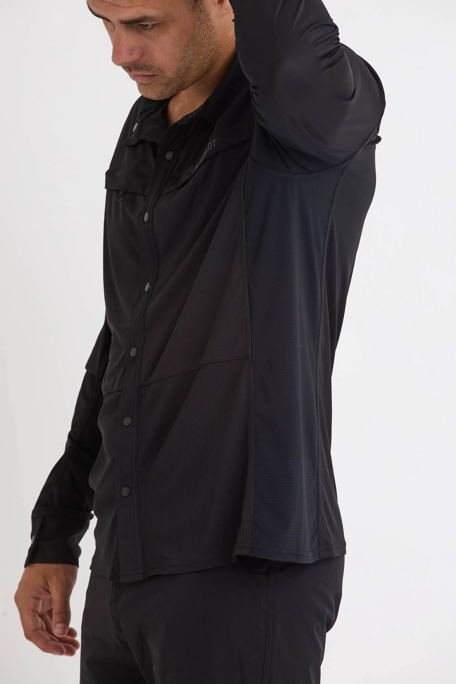 Jetpilot Venture Mens LS Sun Shirt - Black