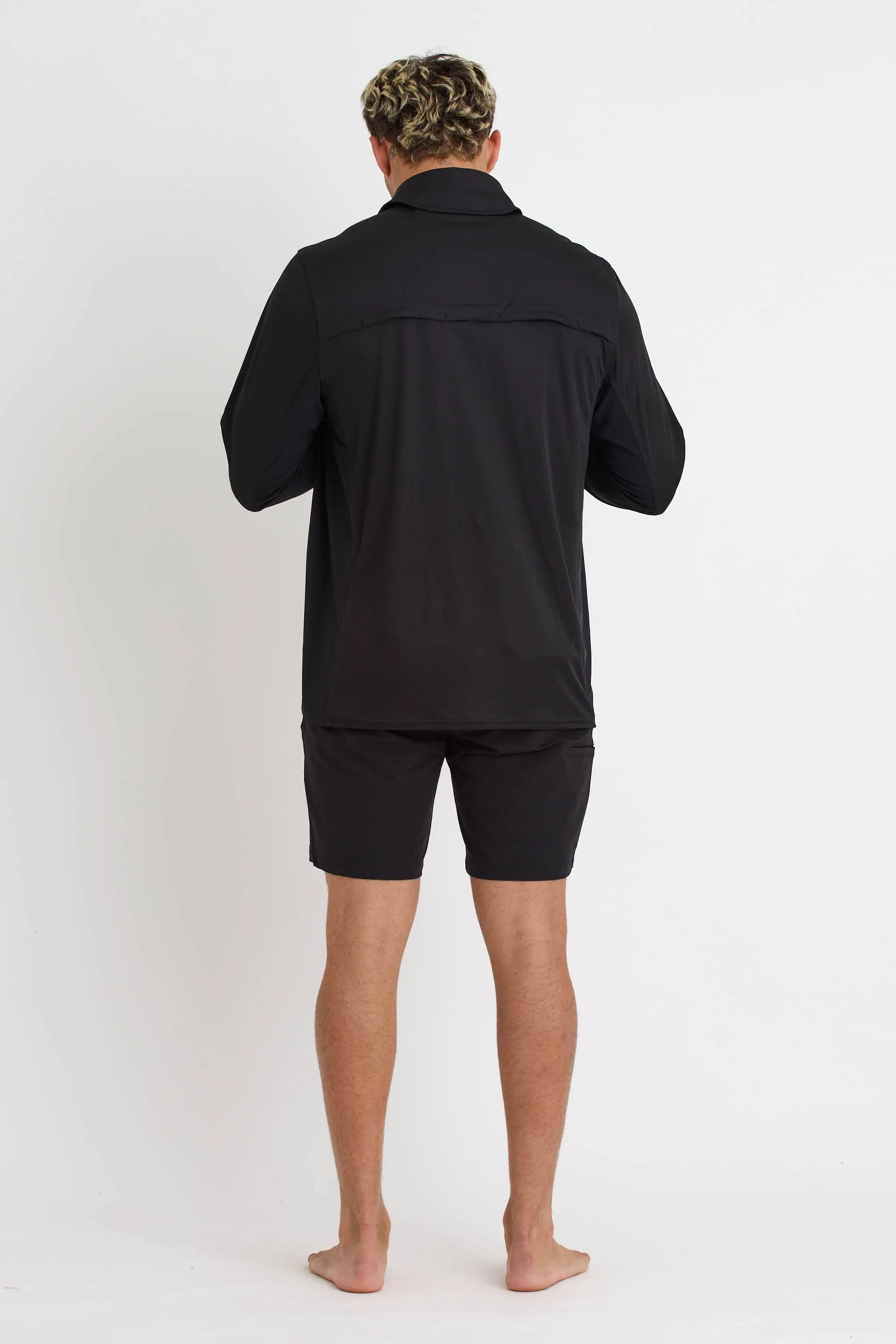 Jetpilot Venture Mens LS Sun Shirt - Black