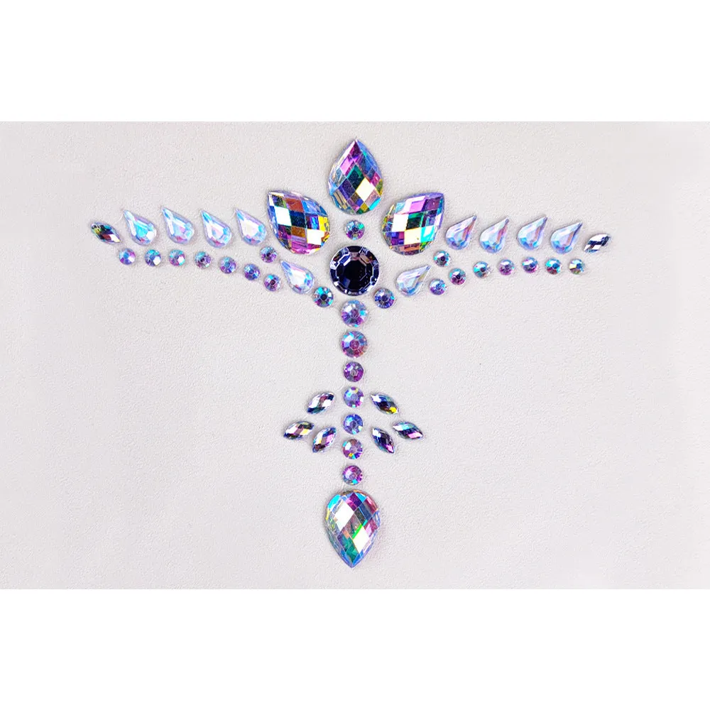 Jewel butterfly crystal body tattoo stickers