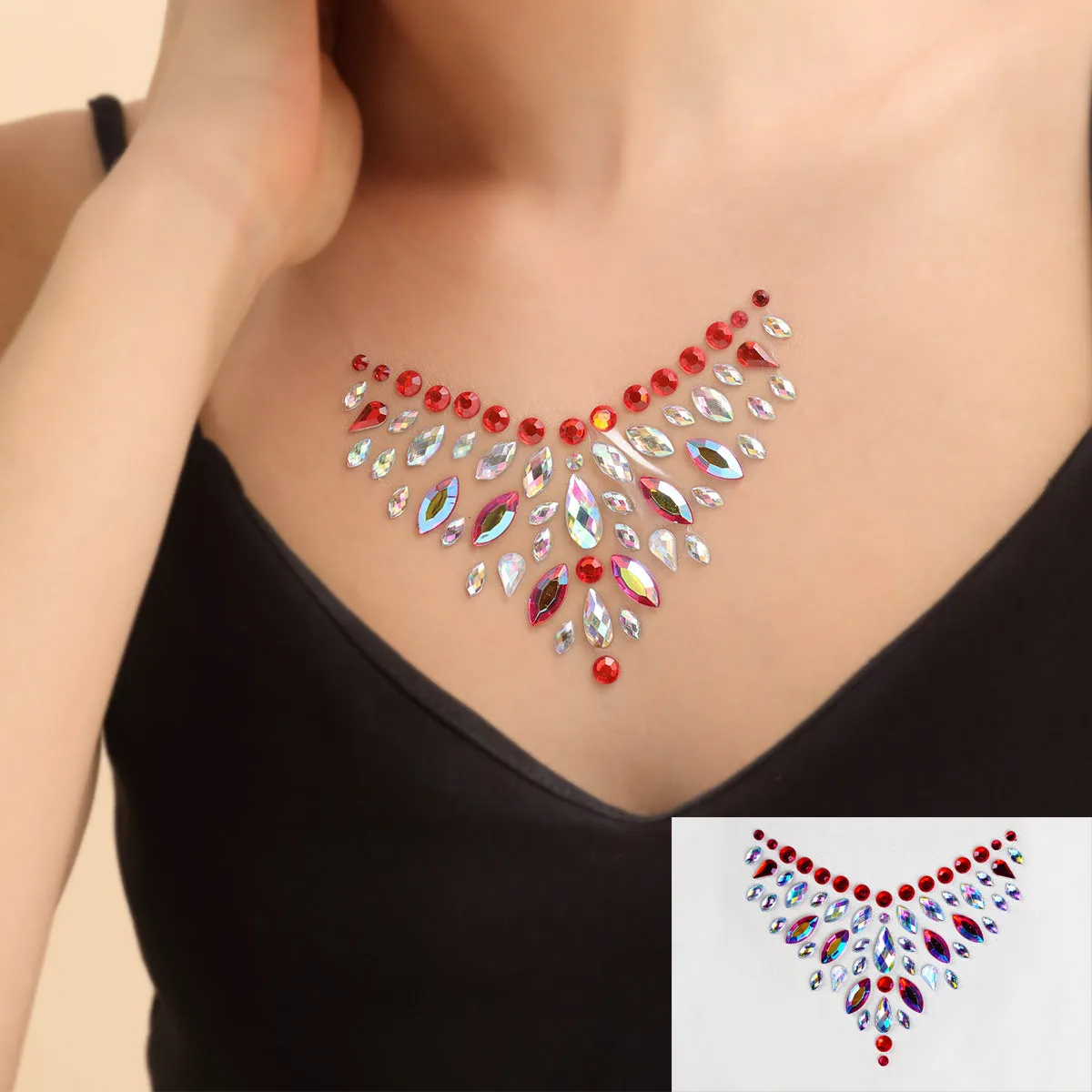 Jewel butterfly crystal body tattoo stickers