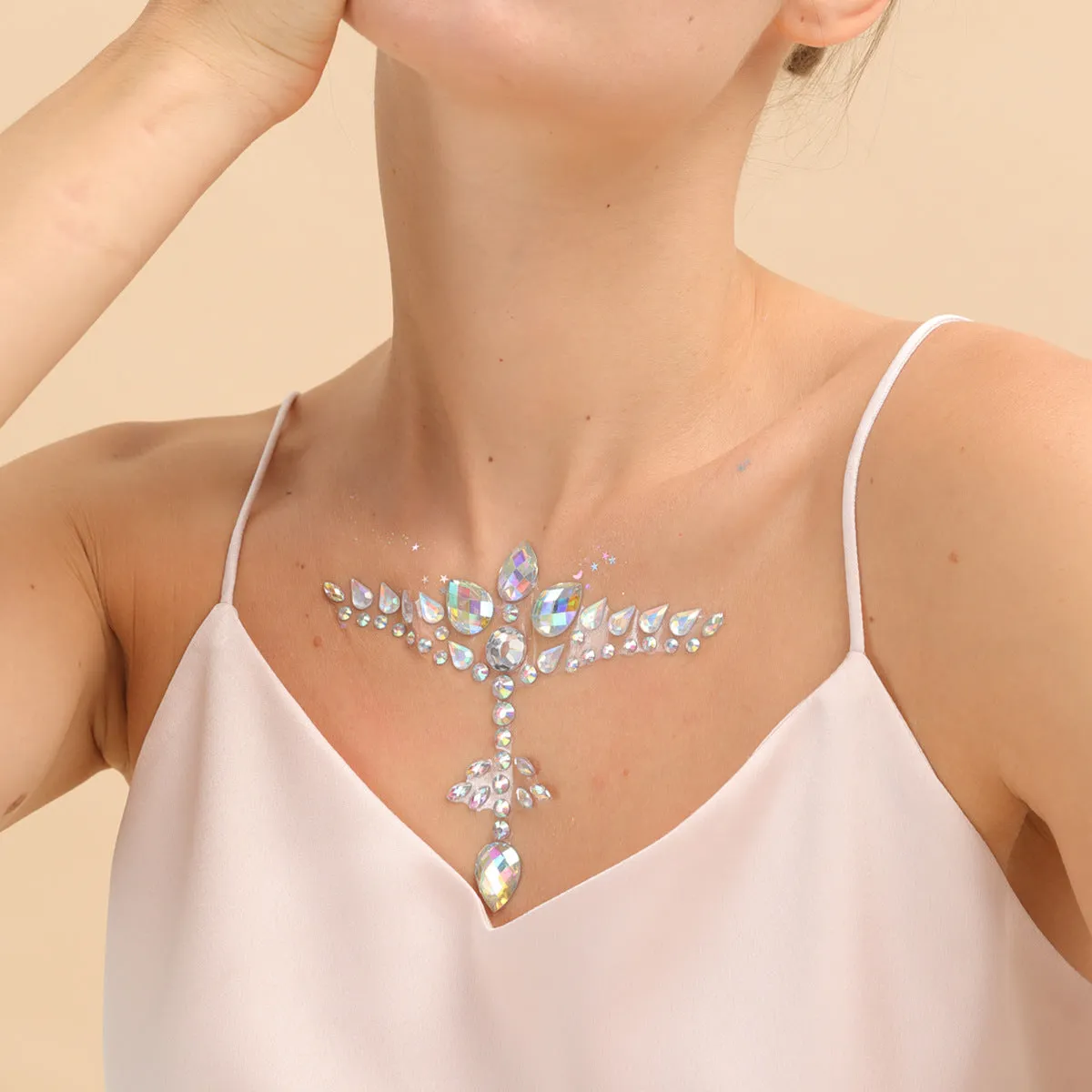 Jewel butterfly crystal body tattoo stickers