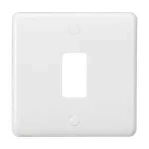 Knightsbridge CUG1 White Curved Edge 1G Grid Faceplate
