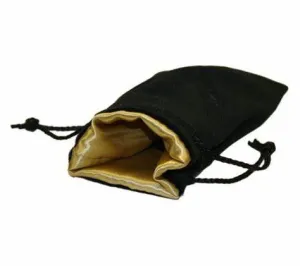 Koplow  DICE BAG - SATIN-LINED: LARGE BLACK/GOLD