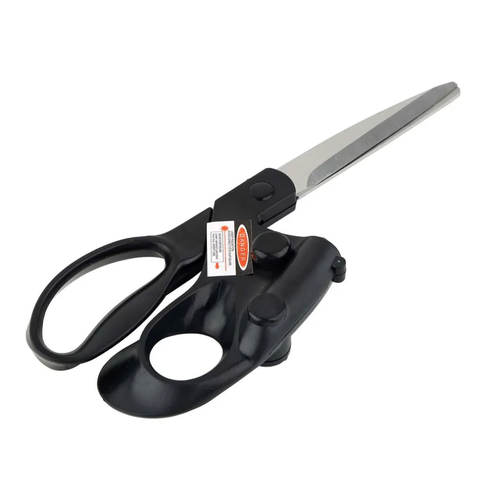 Laser Guided Scissors For home Crafts Wrapping Fabric Sewing Cut Straight Fast with battery