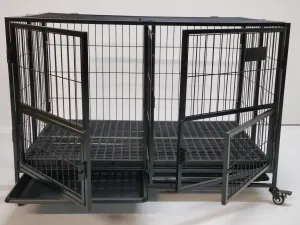 LBEK 43” Foldable Heavy Duty Dog Cage