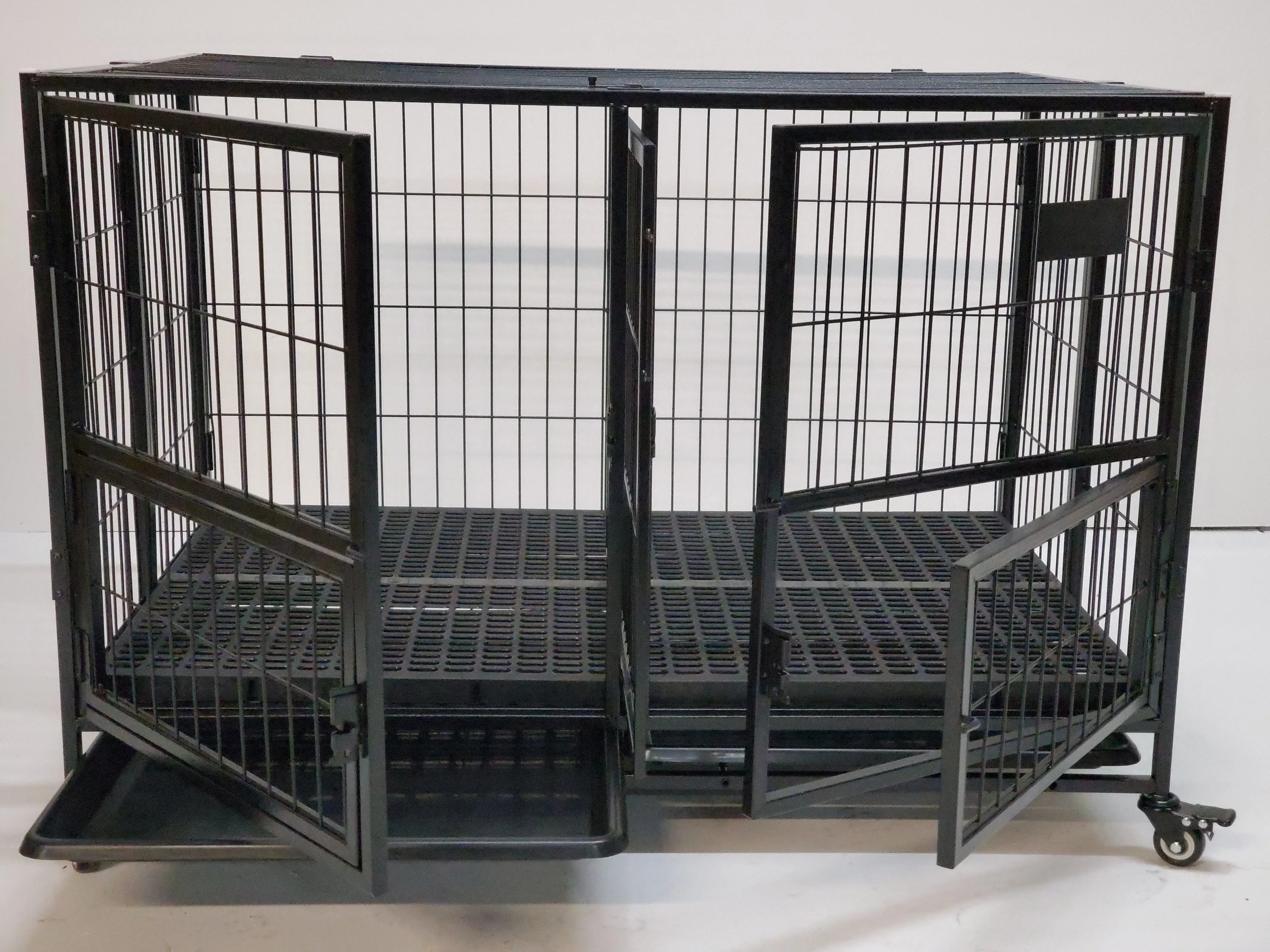 LBEK 43” Foldable Heavy Duty Dog Cage