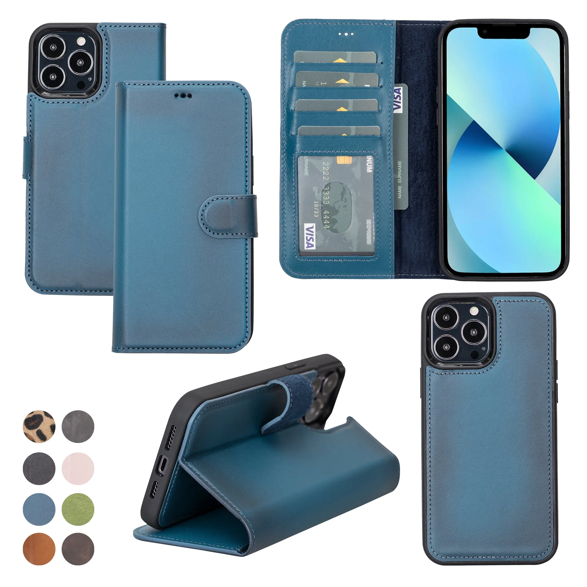 Leather Wallet Case for iPhone 13 Pro Max