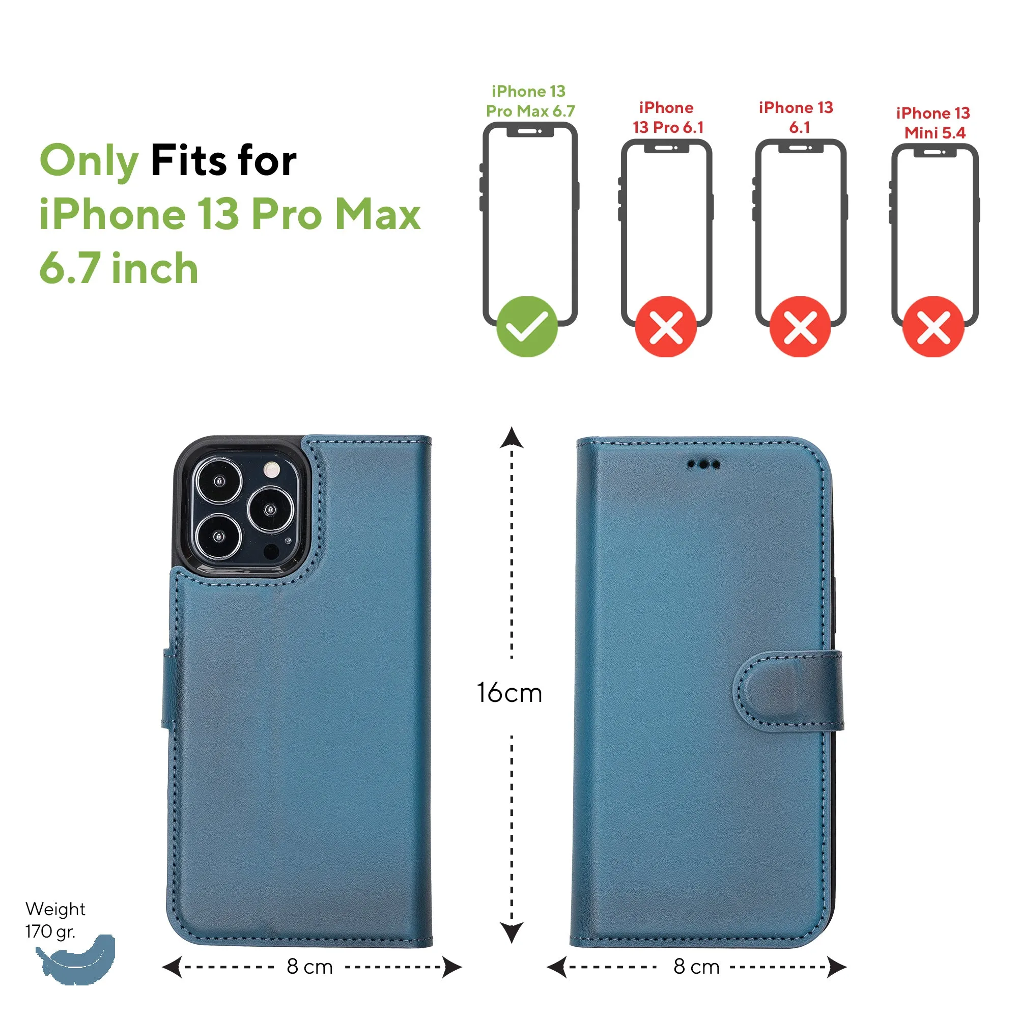 Leather Wallet Case for iPhone 13 Pro Max
