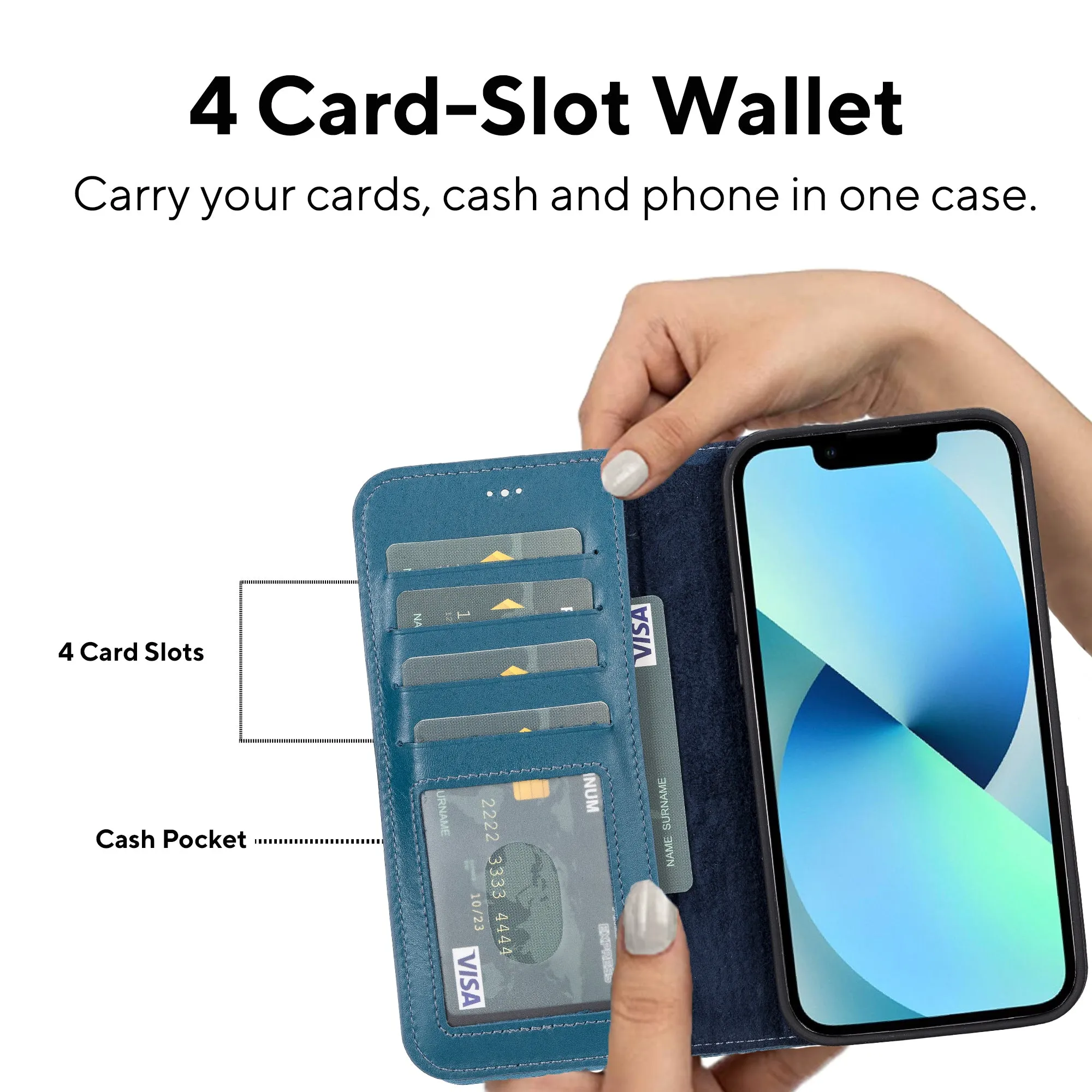 Leather Wallet Case for iPhone 13 Pro Max