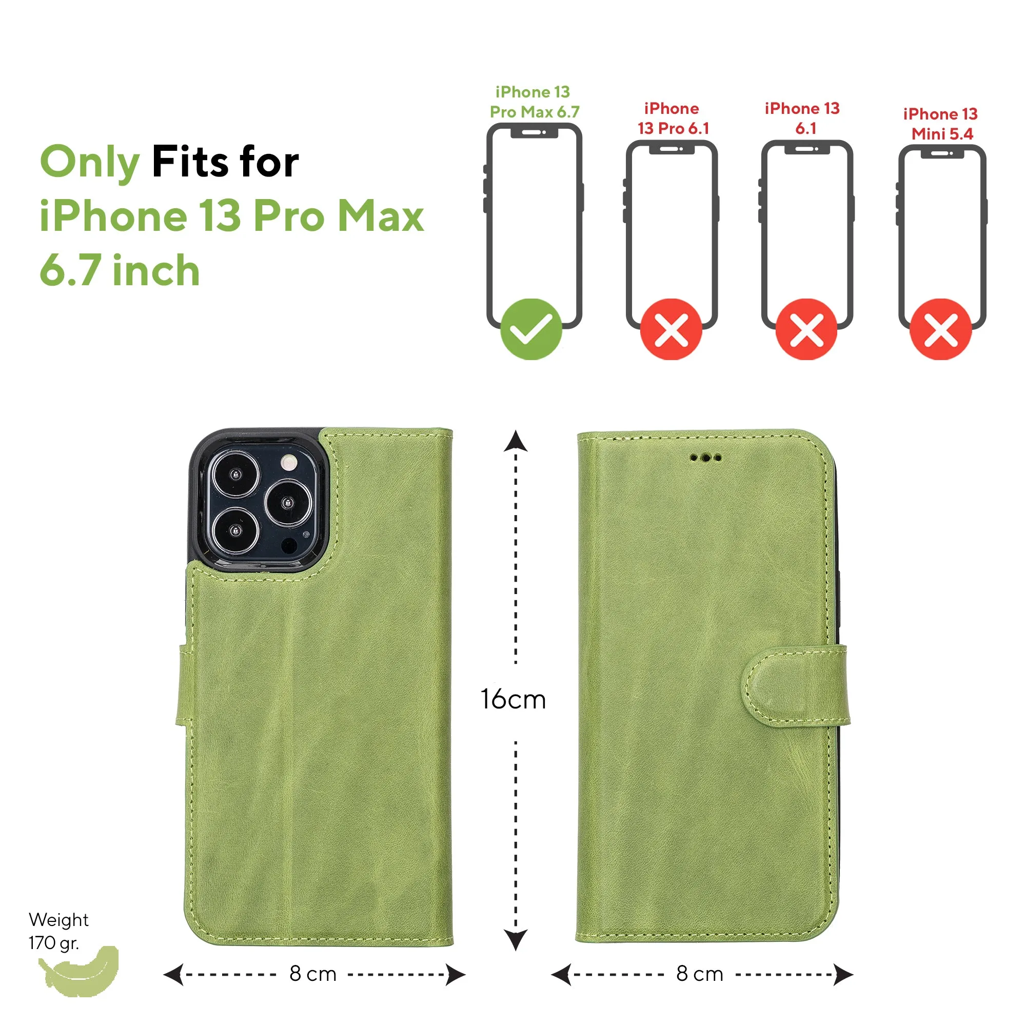 Leather Wallet Case for iPhone 13 Pro Max