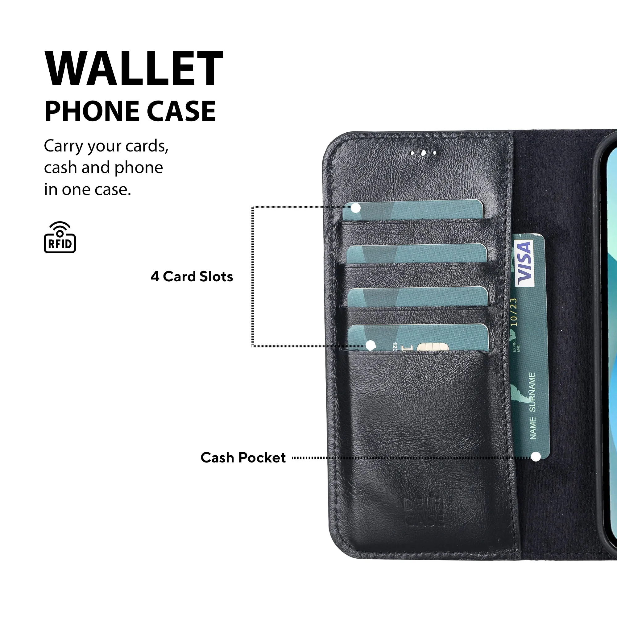 Leather Wallet Case for iPhone 13 Pro Max