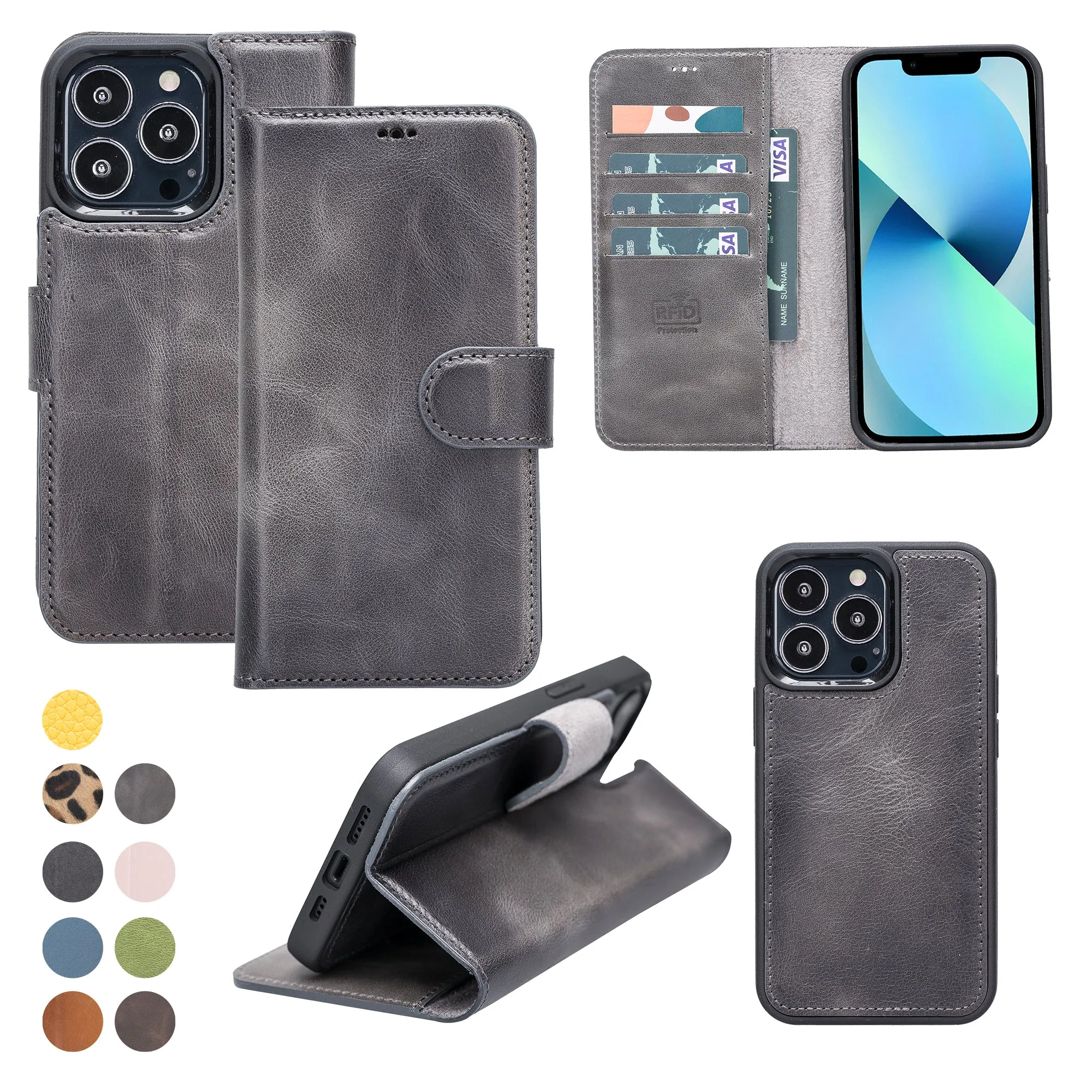 Leather Wallet Case for iPhone 13 Pro Max