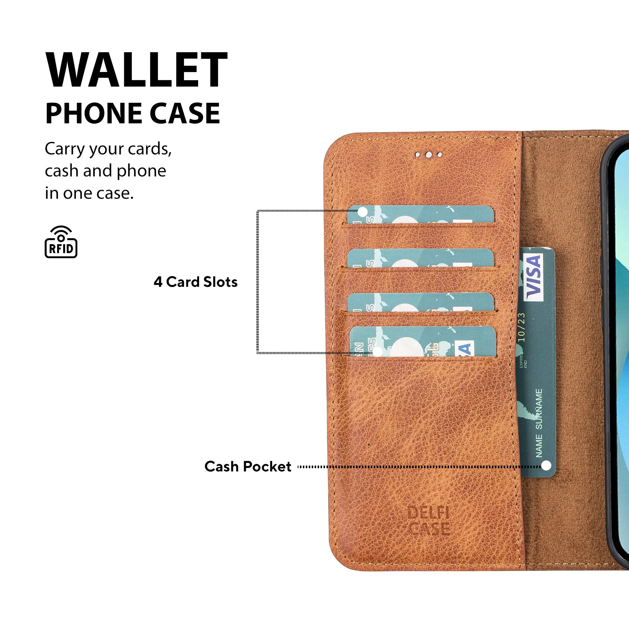 Leather Wallet Case for iPhone 13 Pro Max