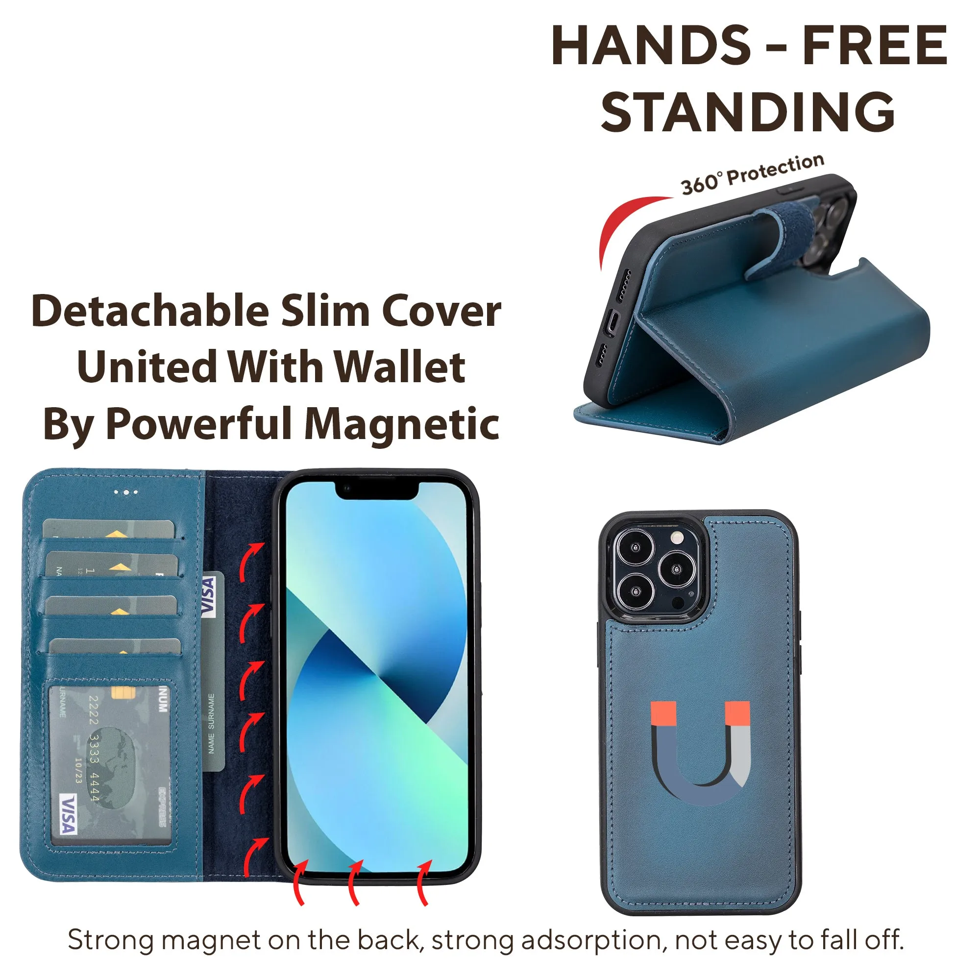 Leather Wallet Case for iPhone 13 Pro Max