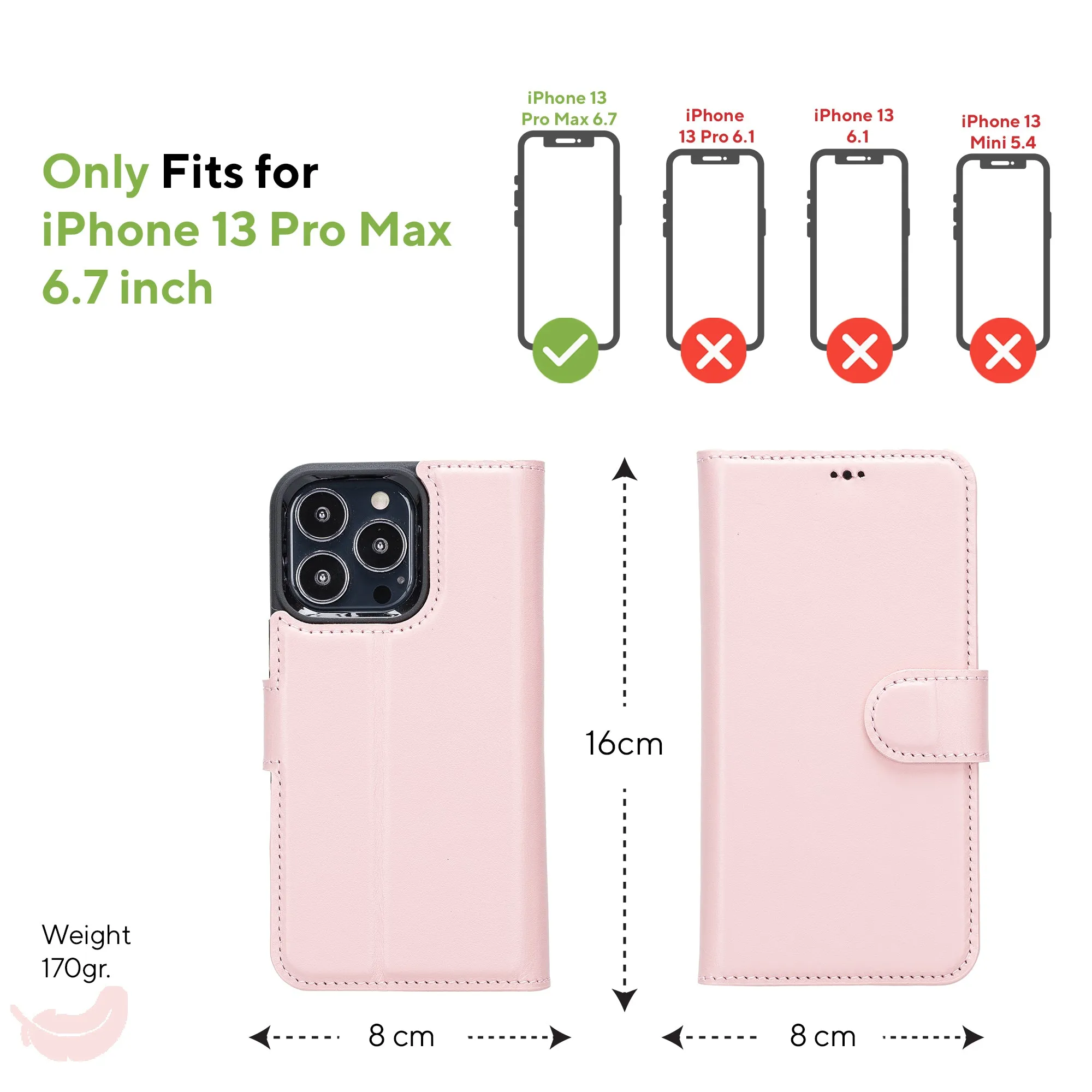 Leather Wallet Case for iPhone 13 Pro Max