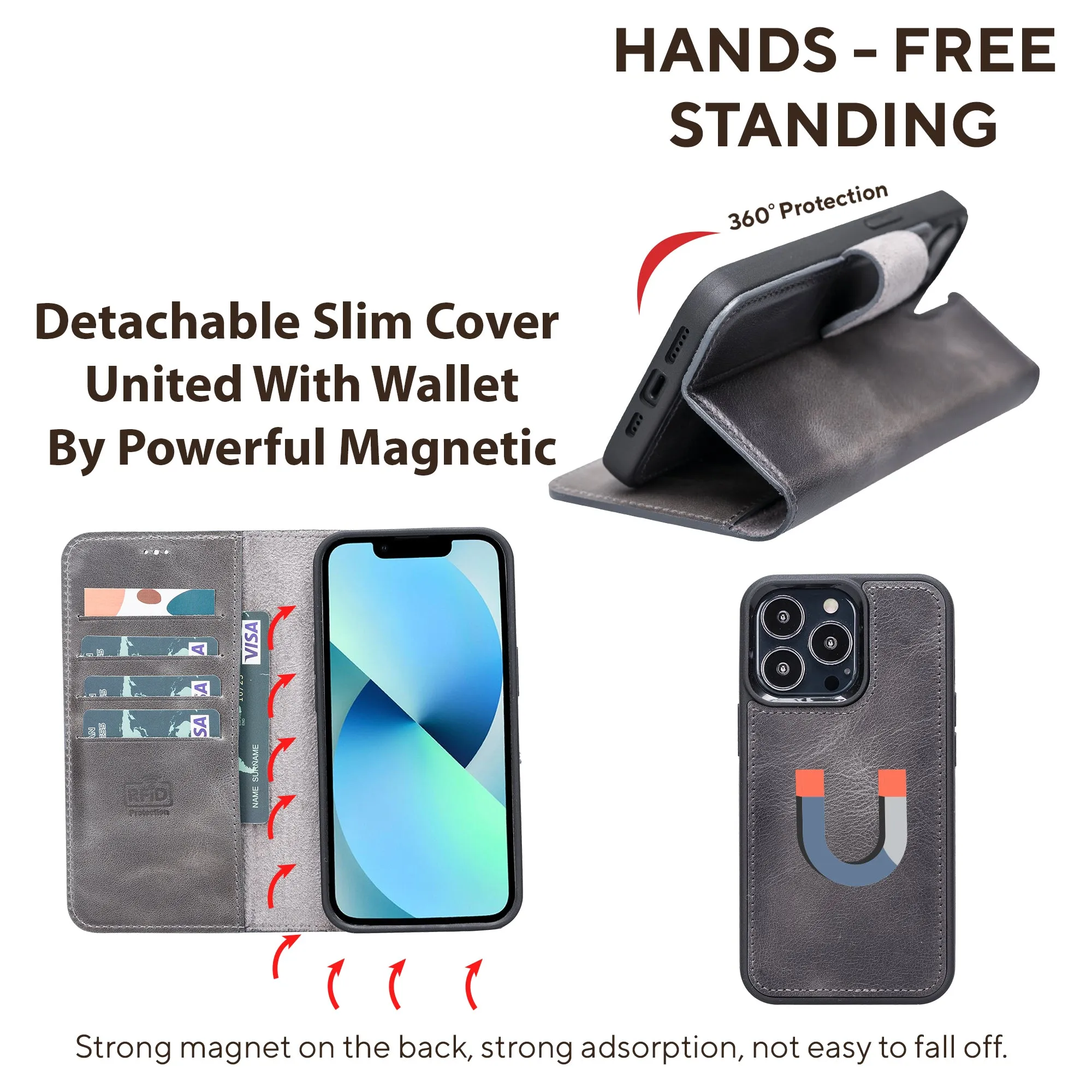 Leather Wallet Case for iPhone 13 Pro Max