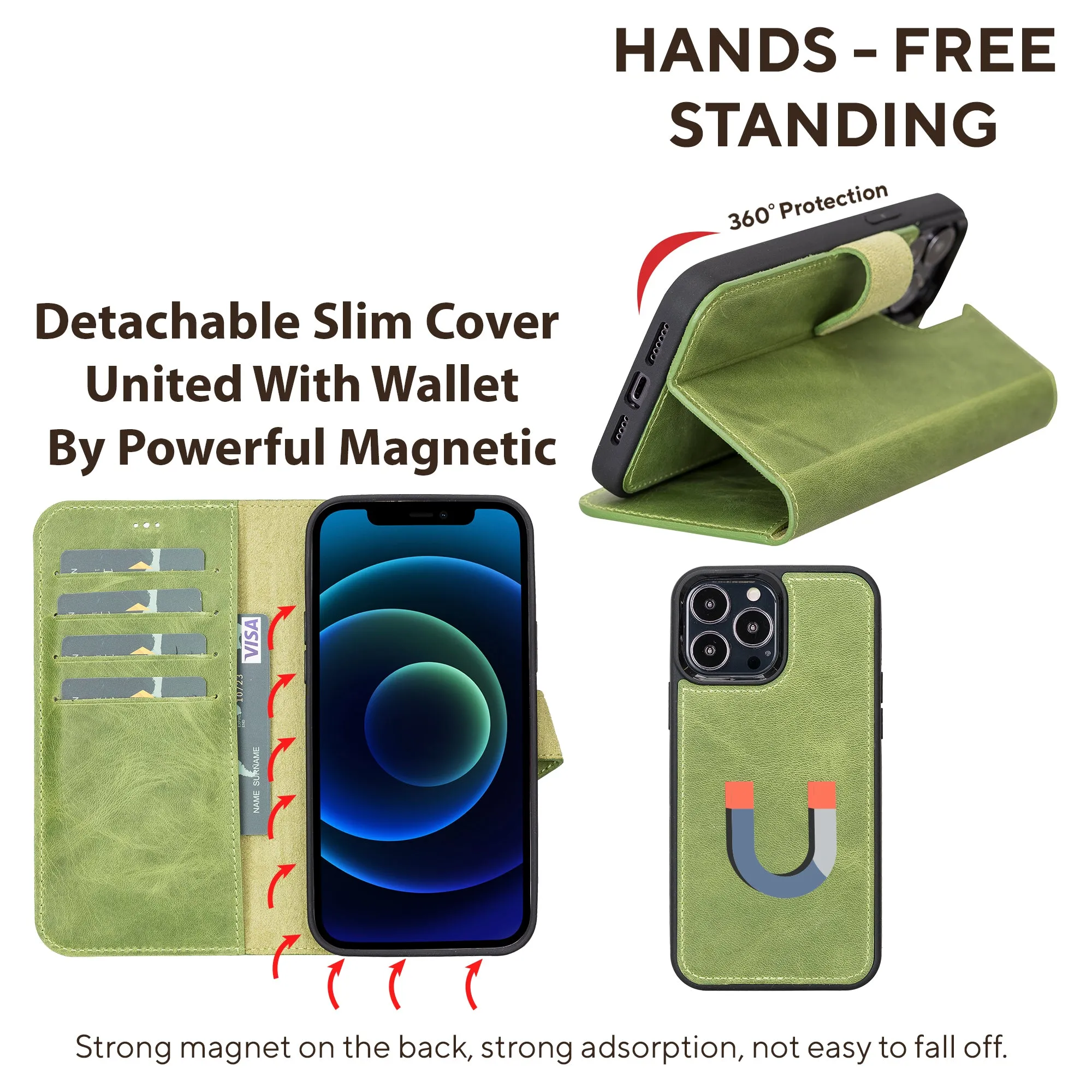Leather Wallet Case for iPhone 13 Pro Max