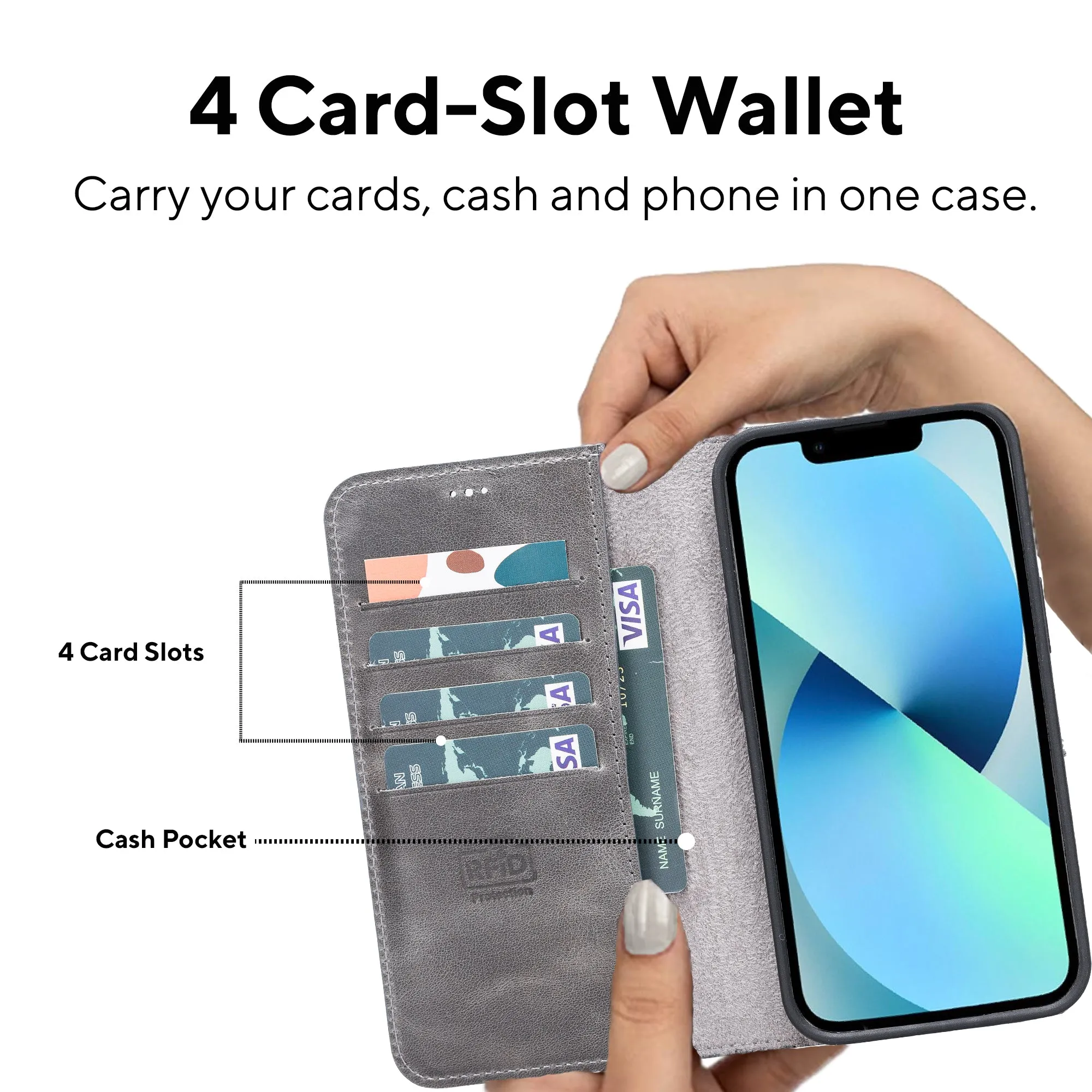 Leather Wallet Case for iPhone 13 Pro Max
