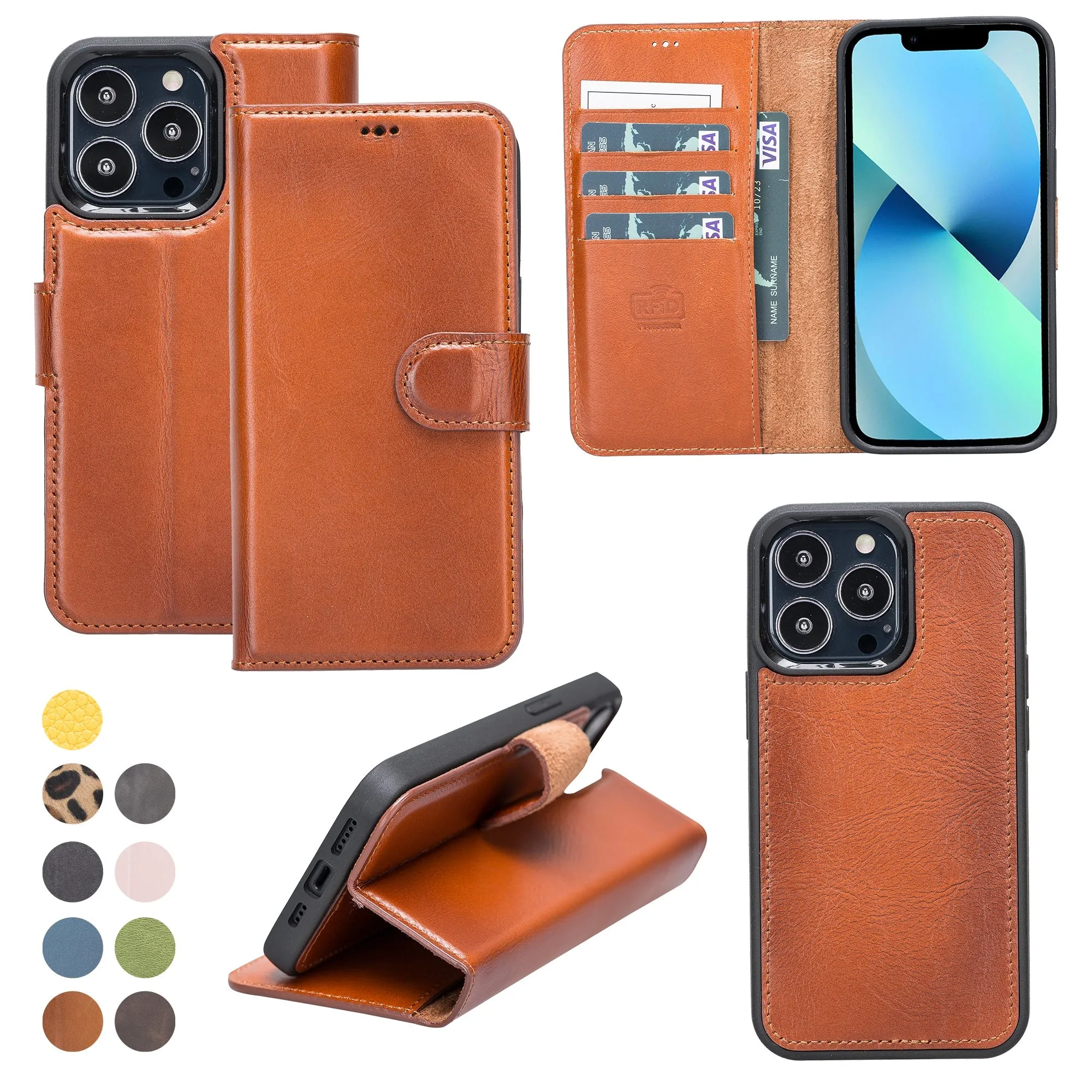 Leather Wallet Case for iPhone 13 Pro Max