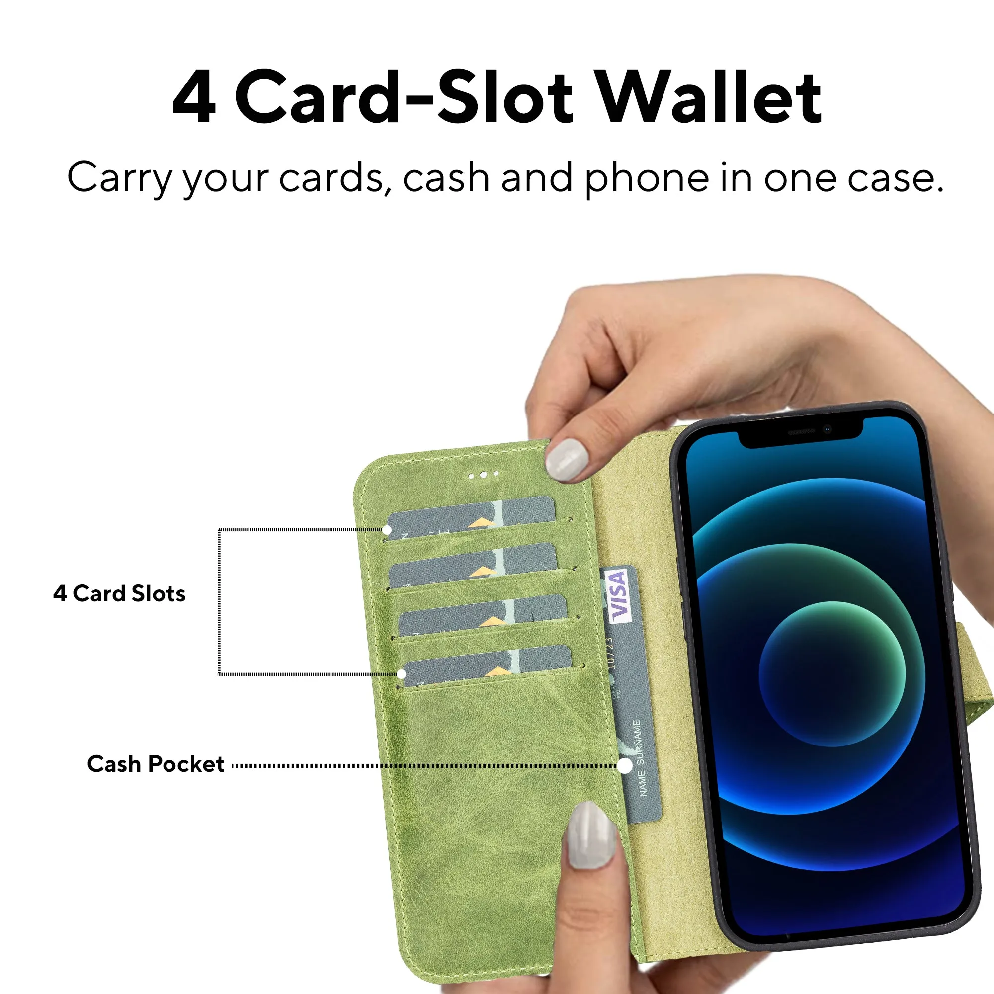 Leather Wallet Case for iPhone 13 Pro Max