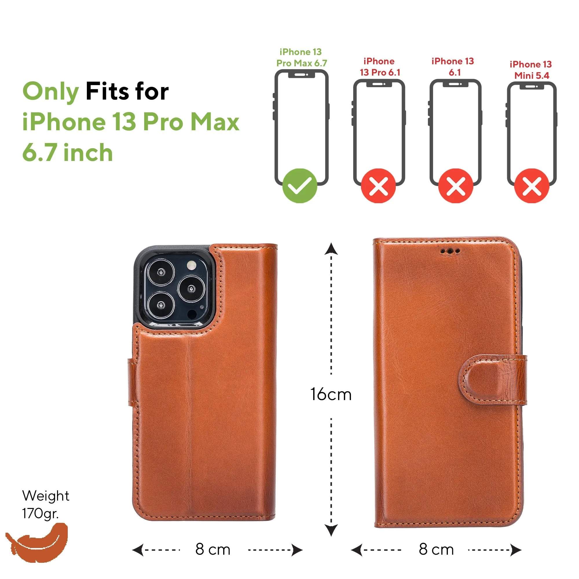 Leather Wallet Case for iPhone 13 Pro Max