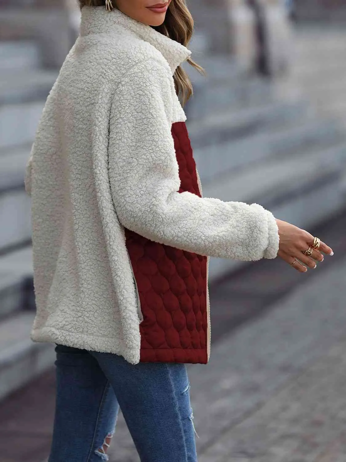 Leopard Print Color Block Zip-Up Jacket (6 Colors)