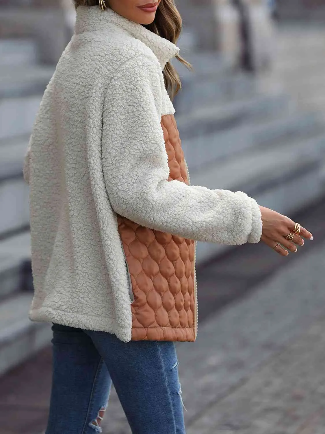 Leopard Print Color Block Zip-Up Jacket (6 Colors)