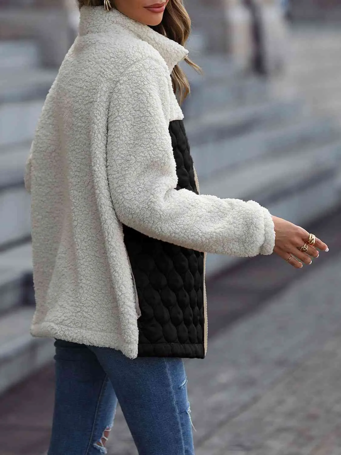 Leopard Print Color Block Zip-Up Jacket (6 Colors)