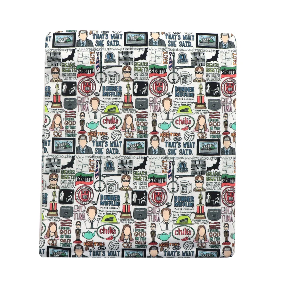 letters alphabet chili peppers printed fabric