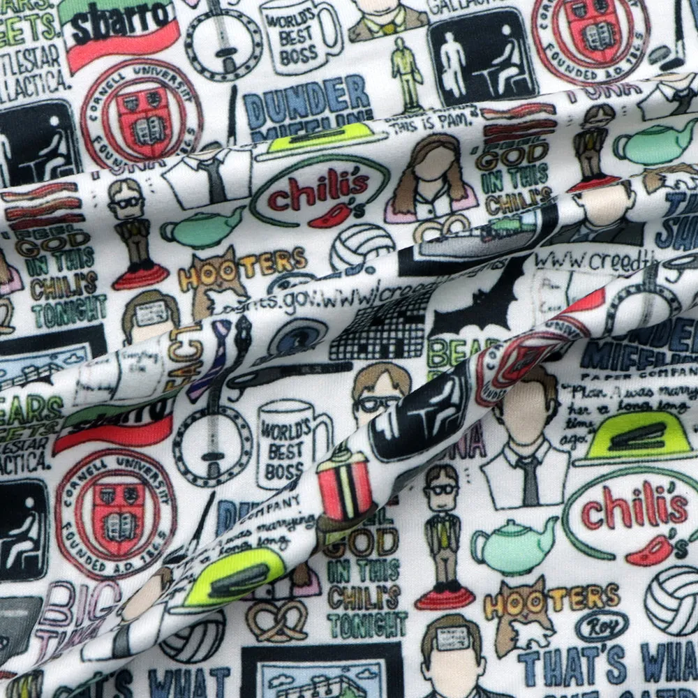 letters alphabet chili peppers printed fabric